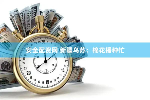 安全配资网 新疆乌苏：棉花播种忙